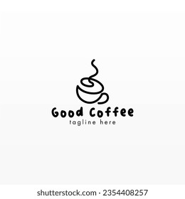 Coffee logo design concept. Coffee drink logo template. Coffee shop logo template