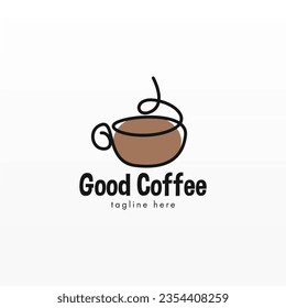 Coffee logo design concept. Coffee drink logo template. Coffee shop logo template