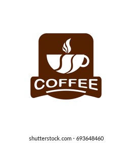 Coffee logo design with creative illustration