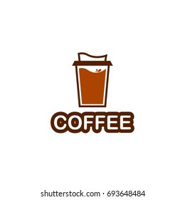 coffee logo design with creative illustration