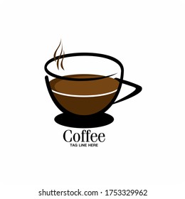 Coffee logo design , Cup of coffee icon.