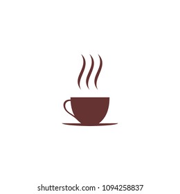 Coffee logo design, coffee cup logo vector silhouette graphic flat design.