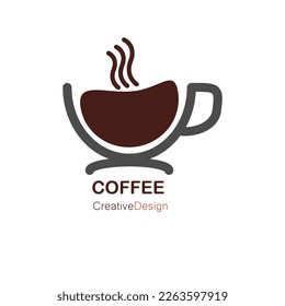 Iconos de diseño del logotipo del café en fondo blanco