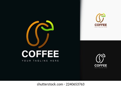 Coffee logo design with gradient