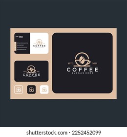coffee logo design graphic template