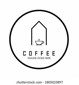 Coffee logo design , Coffee house logo - vector illustration