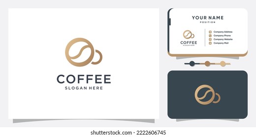 Coffee logo design idea with abstract concept