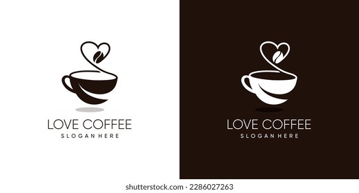 Coffee logo design idea with modern style