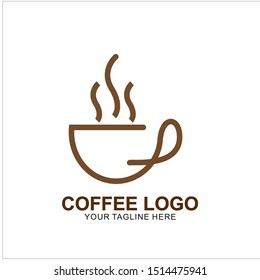 Coffee logo design with modern concept. Icon coffee cup vector template