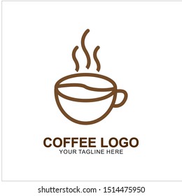 Coffee logo design with modern concept. Icon coffee cup vector template