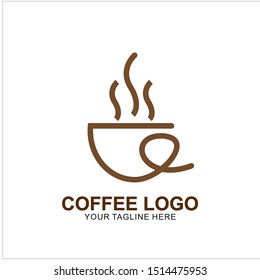 Coffee logo design with modern concept. Icon coffee cup vector template