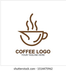 Coffee logo design with modern concept. Icon coffee cup vector template