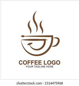 Coffee logo design with modern concept. Icon coffee cup vector template