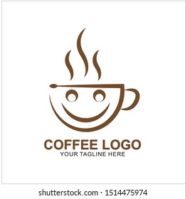 Coffee logo design with modern concept. Icon coffee cup vector template