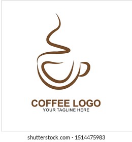 Coffee logo design with modern concept. Icon coffee cup vector template