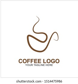Coffee logo design with modern concept. Icon coffee cup vector template