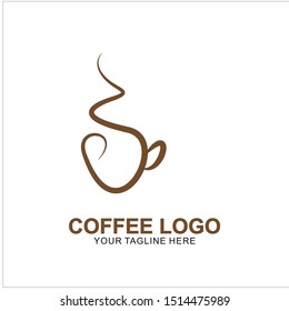 Coffee logo design with modern concept. Icon coffee cup vector template