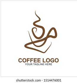 Coffee logo design with modern concept. Icon coffee cup vector template