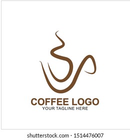 Coffee logo design with modern concept. Icon coffee cup vector template
