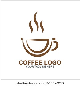 Coffee logo design with modern concept. Icon coffee cup vector template