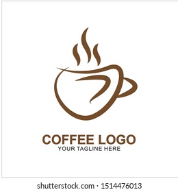 Coffee logo design with modern concept. Icon coffee cup vector template