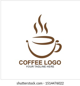Coffee logo design with modern concept. Icon coffee cup vector template