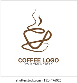 Coffee logo design with modern concept. Icon coffee cup vector template
