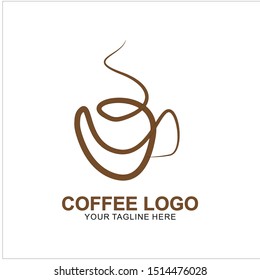 Coffee logo design with modern concept. Icon coffee cup vector template