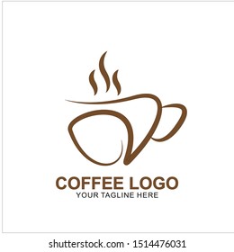 Coffee logo design with modern concept. Icon coffee cup vector template