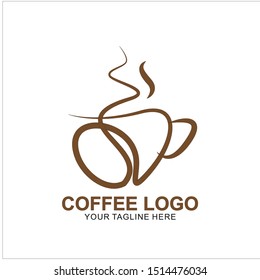 Coffee logo design with modern concept. Icon coffee cup vector template