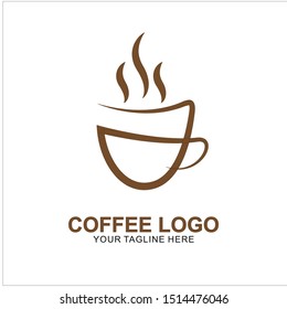 Coffee logo design with modern concept. Icon coffee cup vector template
