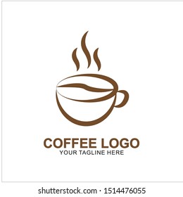 Coffee logo design with modern concept. Icon coffee cup vector template