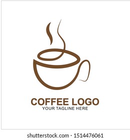 Coffee logo design with modern concept. Icon coffee cup vector template