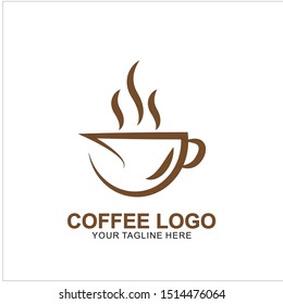 Coffee logo design with modern concept. Icon coffee cup vector template