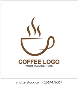 Coffee logo design with modern concept. Icon coffee cup vector template