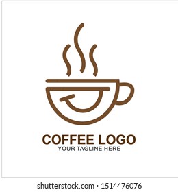 Coffee logo design with modern concept. Icon coffee cup vector template