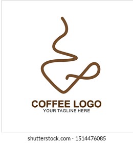 Coffee logo design with modern concept. Icon coffee cup vector template