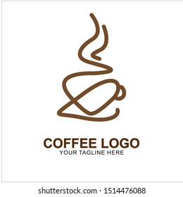 Coffee logo design with modern concept. Icon coffee cup vector template