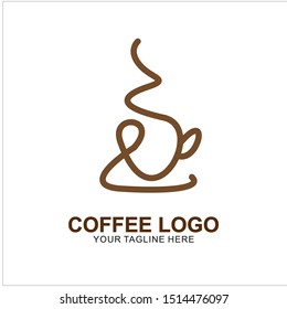 Coffee logo design with modern concept. Icon coffee cup vector template