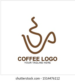 Coffee logo design with modern concept. Icon coffee cup vector template