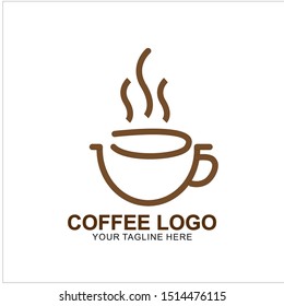 Coffee logo design with modern concept. Icon coffee cup vector template