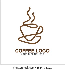 Coffee logo design with modern concept. Icon coffee cup vector template