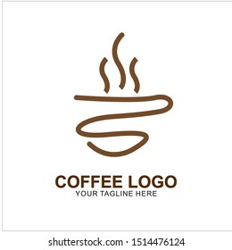 Coffee logo design with modern concept. Icon coffee cup vector template