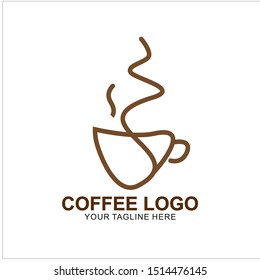 Coffee logo design with modern concept. Icon coffee cup vector template