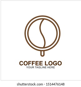 Coffee logo design with modern concept. Icon coffee cup vector template