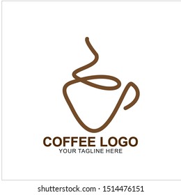 Coffee logo design with modern concept. Icon coffee cup vector template