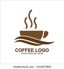 Coffee logo design with modern concept. Icon coffee cup vector template