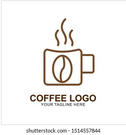 Coffee logo design with modern concept. Icon coffee cup vector template