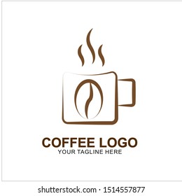 Coffee logo design with modern concept. Icon coffee cup vector template