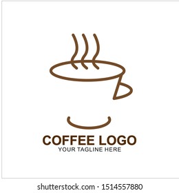 Coffee logo design with modern concept. Icon coffee cup vector template